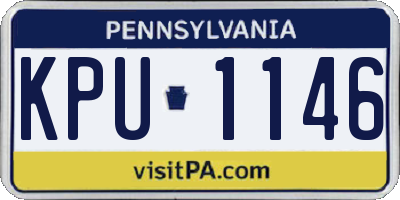 PA license plate KPU1146