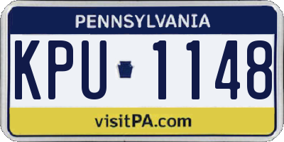 PA license plate KPU1148