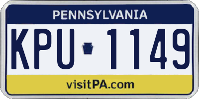 PA license plate KPU1149