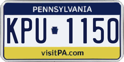 PA license plate KPU1150