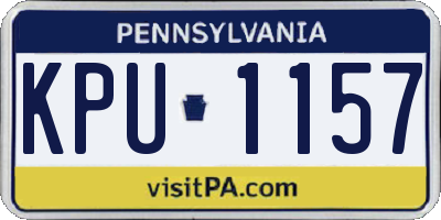 PA license plate KPU1157
