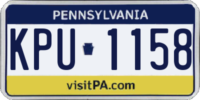 PA license plate KPU1158