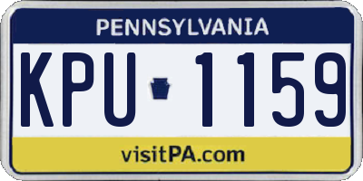 PA license plate KPU1159