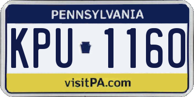 PA license plate KPU1160