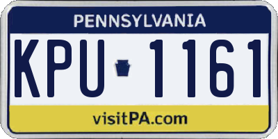 PA license plate KPU1161