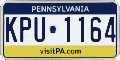 PA license plate KPU1164