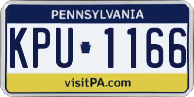 PA license plate KPU1166