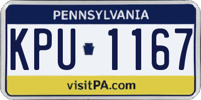 PA license plate KPU1167