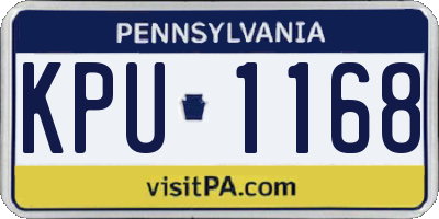 PA license plate KPU1168