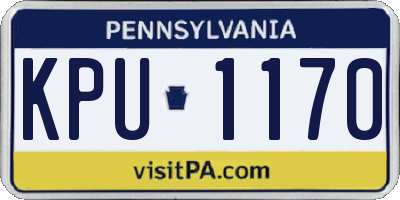 PA license plate KPU1170