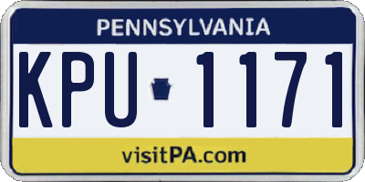 PA license plate KPU1171