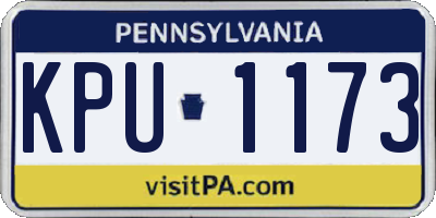 PA license plate KPU1173
