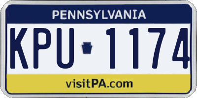 PA license plate KPU1174