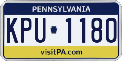 PA license plate KPU1180