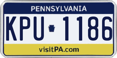 PA license plate KPU1186