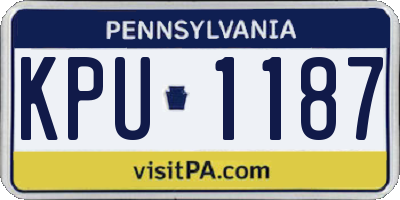 PA license plate KPU1187
