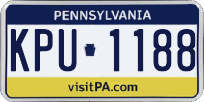 PA license plate KPU1188