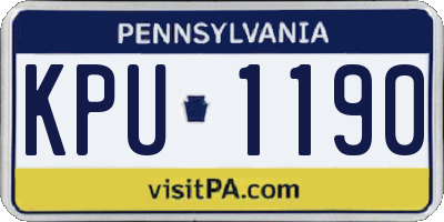 PA license plate KPU1190