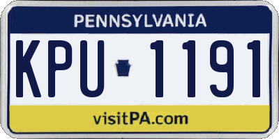 PA license plate KPU1191