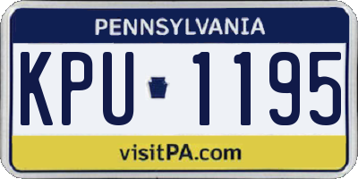 PA license plate KPU1195