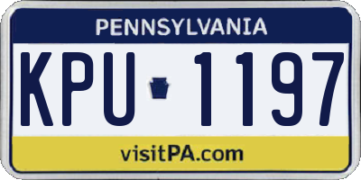 PA license plate KPU1197