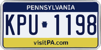 PA license plate KPU1198