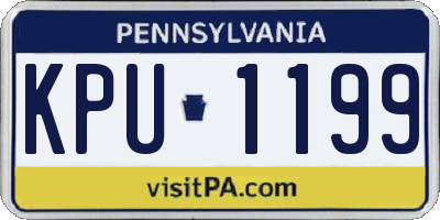 PA license plate KPU1199