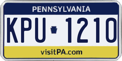 PA license plate KPU1210