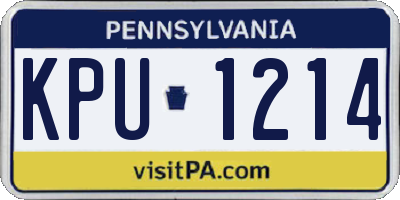 PA license plate KPU1214
