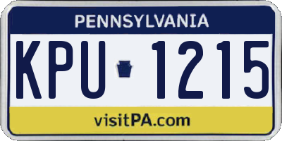 PA license plate KPU1215