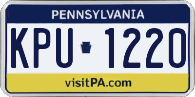 PA license plate KPU1220