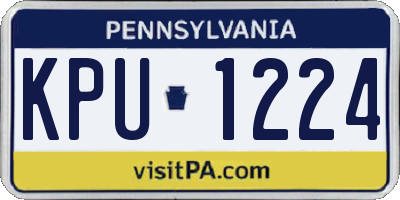 PA license plate KPU1224