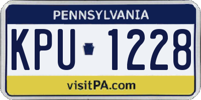 PA license plate KPU1228