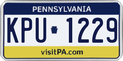PA license plate KPU1229