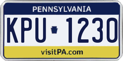 PA license plate KPU1230