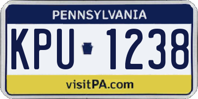 PA license plate KPU1238