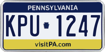 PA license plate KPU1247