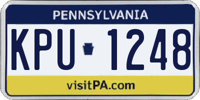 PA license plate KPU1248