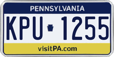 PA license plate KPU1255
