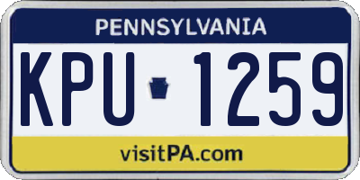 PA license plate KPU1259