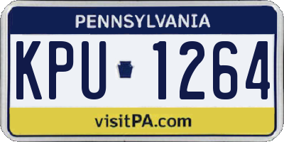 PA license plate KPU1264