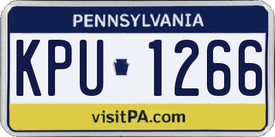 PA license plate KPU1266