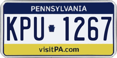 PA license plate KPU1267