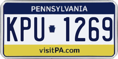 PA license plate KPU1269