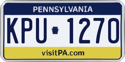 PA license plate KPU1270