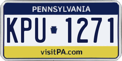 PA license plate KPU1271