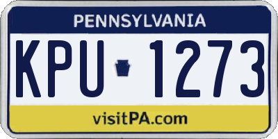 PA license plate KPU1273