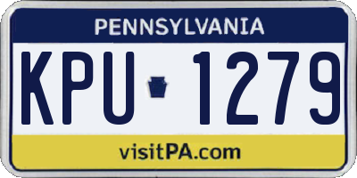 PA license plate KPU1279