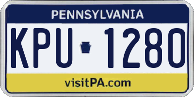 PA license plate KPU1280