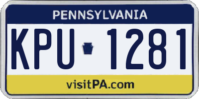 PA license plate KPU1281